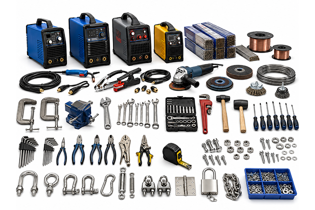 Welding equipment and hardware supplies for ships